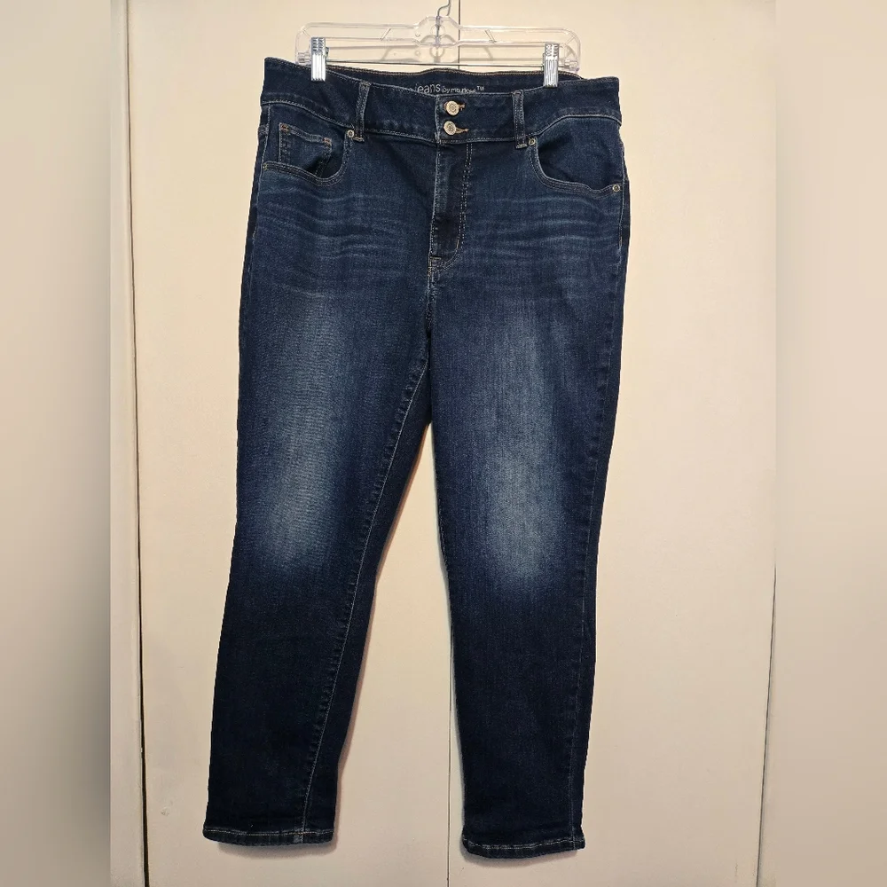 Maurices Dark Blue High-Rise Skinny Jeans - Picture 1 of 7